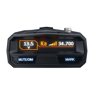 UNIDEN R4 Extreme Long-Range Laser/Radar Detector, Record Shattering Performance, Built-in GPS w/AUTO Mute Memory, Voice Alerts, Red Light & Speed Camera Alerts, Multi-Color OLED Display (Renewed)