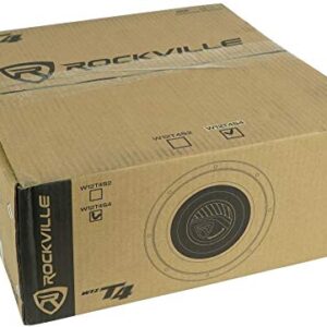 Rockville W12T4S4 12" Shallow Mount 1400w Peak Car Subwoofer 4-Ohm Sub 350w RMS CEA Rated