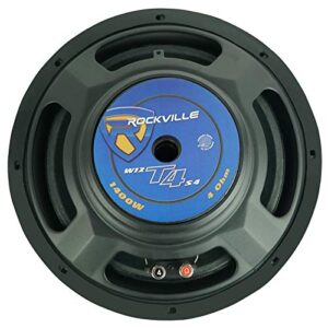 Rockville W12T4S4 12" Shallow Mount 1400w Peak Car Subwoofer 4-Ohm Sub 350w RMS CEA Rated