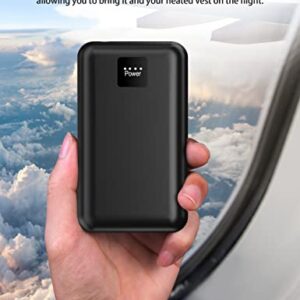 Vencede Rechargeable Battery, 16000mAh Fast Charge Power Bank with USB A and USB C Ports, Portable Charger with LED Digital Screen for Heated Vest