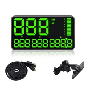 SmartCoolous C90 5.5" inch Universal HUD Head Up Display GPS Digital Speedometer Over Speed Alarm Tired Driving Warning Windshield Project for All Vehicle Bicycle Motorcycle