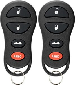 keylessoption keyless entry remote control car key fob replacement for gq43vt17t 04602260 (pack of 2)