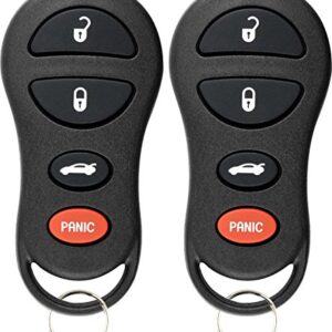 KeylessOption Keyless Entry Remote Control Car Key Fob Replacement for GQ43VT17T 04602260 (Pack of 2)