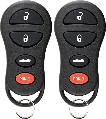 KeylessOption Keyless Entry Remote Control Car Key Fob Replacement for GQ43VT17T 04602260 (Pack of 2)