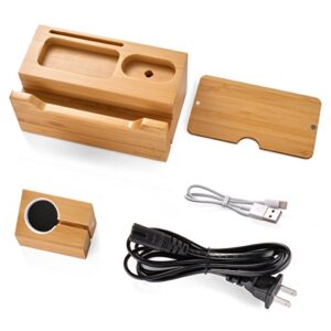 ZeroElec Charging Dock Air Pods Apple Watch Charger Stand Bamboo Wood Charging Station Desk Organization Compatible with AirPods/Apple Watch 3/2/1/iPhone