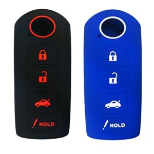 2pcs coolbestda silicone key fob cover case skin jacket remote keyless shell protector for 2019 2018 2017 2016 2015 mazda 3 6 8 cx3 cx5 cx7 cx9 mx5 speed3