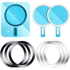 flutesan 8 pcs magnetic universal wireless car charger case ring stickers metal materials compatible with magsafe wireless charger magnet sticker compatible with iphone 13 series/12 series phone case