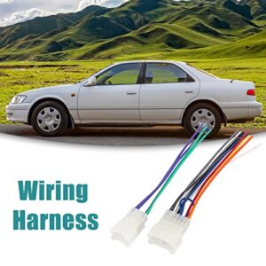 ACROPIX Car CD Player Wiring Harness Set Speaker Wire Adapter Fit for Toyota Camry White