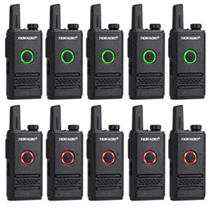 tidradio walkie talkies for adults two way radios long range,10 pack,22 channels,dual ptt for manufacturing restaurant business commercial hunting hiking healthcare