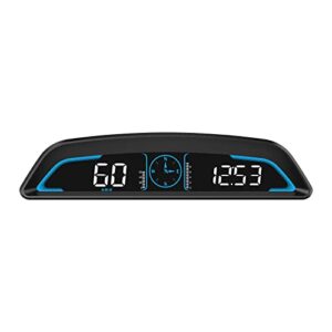 head up display upgrade digital hud gps 5.5 inch large lcd display with car performance test mph speed fatigued driving alert overspeed alarm trip meter for all vehicle.ikikin g3