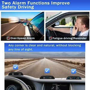 Head Up Display Upgrade Digital HUD GPS 5.5 inch Large LCD Display with Car Performance Test MPH Speed Fatigued Driving Alert Overspeed Alarm Trip Meter for All Vehicle.iKiKin G3