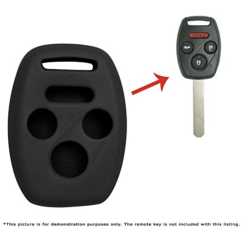 Keyless2Go Replacement for Silicone Cover Protective Case for 4 Button Remote Keys KR55WK49308 MLBHLIK-1T OUCG8D-380H-A - Black (2 Pack)