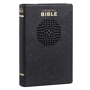 talking bible – electronic holy bible audio player in english for seniors, kids and the blind, solar powered, esv (english standard version), black
