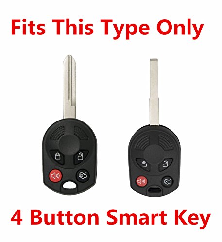 Rpkey Silicone Keyless Entry Remote Control Key Fob Cover Case protector Replacement Fit For Ford Lincoln Mercury OUCD6000022 164-R8046 164-R7040 CWTWB1U722（White）