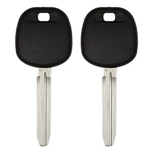 keyless2go replacement for 2 new uncut transponder ignition car key for select toyota vehicles toy44d-pt