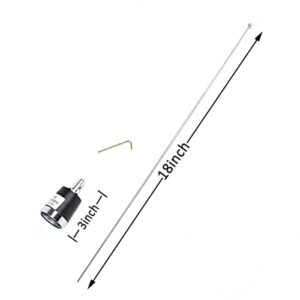 HYS Amateur Pre-Tuned Dual-Band VHF/UHF Dual Band NMO Antenna for 2m 70cm Mobile Radios W/Magnetic Base 5M(16.4ft) RG58 Cable PL-259 UHF Mag Mount