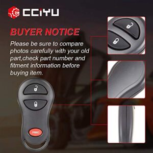 cciyu 1PC 3 Buttons Keyless Entry Remote Fob Replacement fits for Dodge for Jeep (GQ43VT9T)