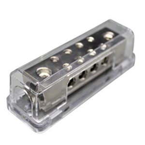 0/2 Gauge to 8 X 8 Gauge Power/Ground Distribution Block Nickel Plated PD-15N