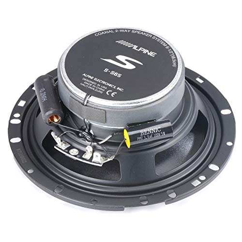 Alpine S-S65 S-Series 6.5-inch Coaxial 2-Way Speakers (pair)