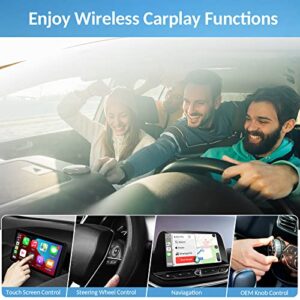 2023 Upgraded Hieha Wireless CarPlay Adapter, Plug & Play Dongle for iPhone with 5.8GHz WiFi, Easy Installation and Online Updates, Compatible with OEM Wired CarPlay Car Models Year 2016 and After