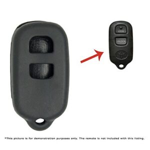 New Silicone Cover Protective Case for Select Toyota 3 Button Remotes - Black