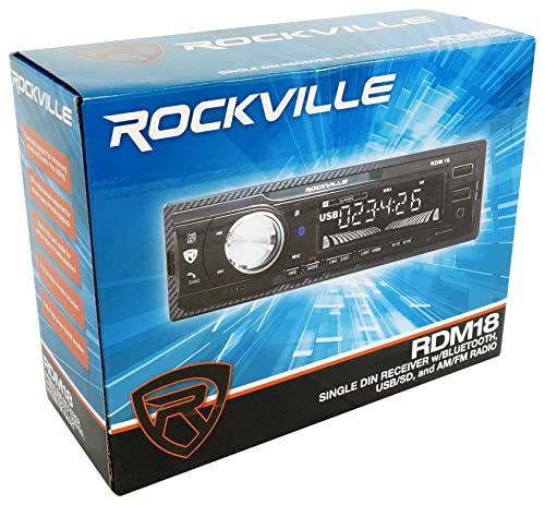 Rockville RDM18 in-Dash Car Digital Media Bluetooth AM/FM/MP3 USB/SD Receiver