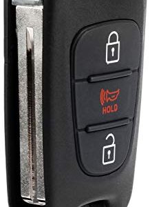 KeylessOption Keyless Entry Car Remote Flip Key Fob Ignition for Kia Soul Sportage with High Security Key Blade