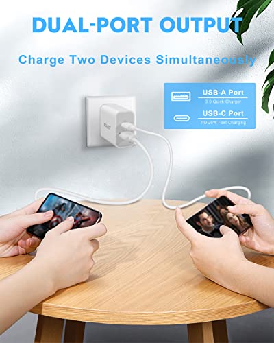 [3 Pack] European Travel Plug Adapter, JUNVANG International Power Adaptor with 20W Dual Port PD&QC 3.0 USB C Fast Charger Block for US to Most of Europe EU Germany France Italy Spain Iceland, Greece