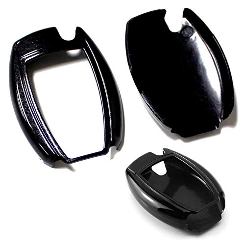 iJDMTOY Exact Fit Gloss Metallic Black Smart Remote Key Fob Shell Compatible With Mercedes-Benz C E S M CLS CLK GLK GL Class, etc