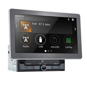 dual dmcpa11bt 10.1-inch double-din in-dash mechless receiver with bluetooth, apple carplay, and android auto