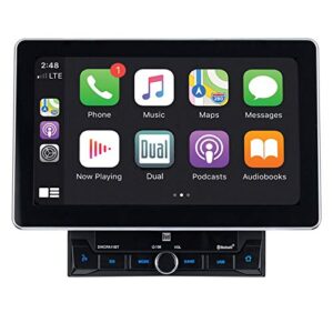 Dual DMCPA11BT 10.1-Inch Double-DIN in-Dash Mechless Receiver with Bluetooth, Apple CarPlay, and Android Auto