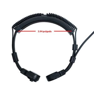 Caroo Tactical Throat Mic Headset Earpiece with U94 Tactical PTT Compatible for Baofeng UV-5R BF-888S BF-F8HP BF-F9 UV-82 UV-82HP UV-82C earpiece for Kenwood Walkie Talkies 2 Way Radio