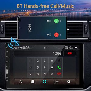 Single Din Car Stereo Apple Carplay Android Auto, Rimoody 1 Din 9 Inch Touchscreen Car Radio with Bluetooth FM AM Radio iOS/Android Mirror Link TF/USB/AUX Input Car Multimedia Player + Backup Camera