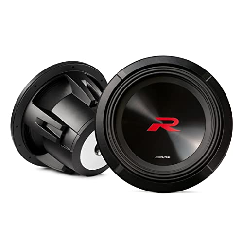 Alpine R-Series R2-W12D4 12 Inch Dual 4-Ohm Voice Coils Subwoofer with 750W RMS