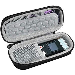 case for g 48gb digital voice recorder, fits for evistr for evida for aomago for dgtenk for aiworth for sony icd-px370/ 470/560 activated recorder with playback, usb, mp3, audio recorder box(black)
