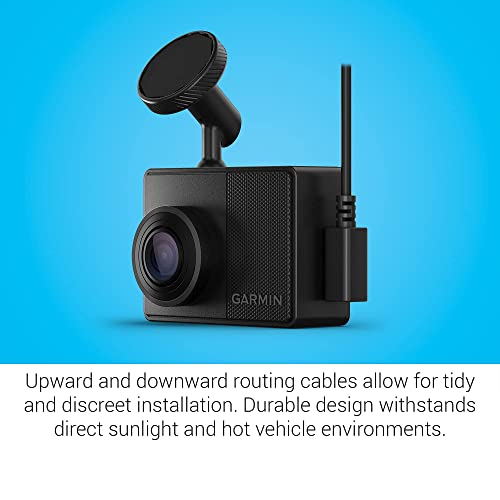 Garmin Dash Cam 67W, 1440p, 180-degree FOV, Remotely Monitor Your Vehicle and Signature Series Cloth