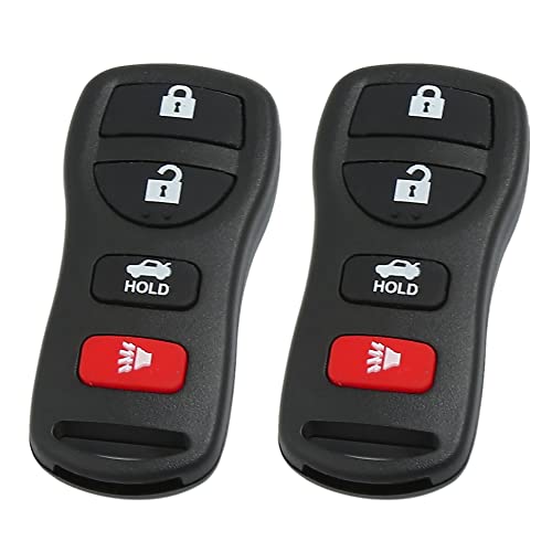 uxcell 2pcs Replacement 4 Button Keyless Entry Remote Control Key Fob for Nissan for Infiniti KBRASTU15 28268-C991A 28268-ZB700