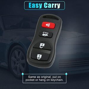 uxcell 2pcs Replacement 4 Button Keyless Entry Remote Control Key Fob for Nissan for Infiniti KBRASTU15 28268-C991A 28268-ZB700