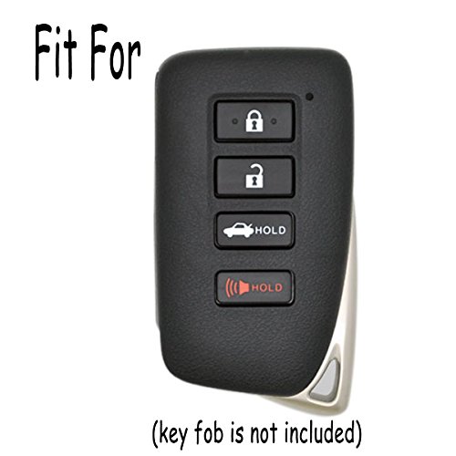 Coolbestda Rubber Smart 4buttons Key Fob Full Cover Remote Case Keyless Protector Jacket for Lexus 2018 NX300h 2018-2013 ES350 GS350 2016-2013 GS300h GS450h Black