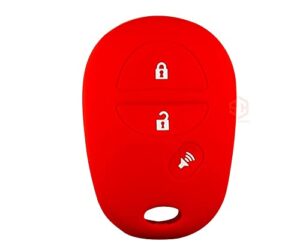 siliconecovers 1x new key fob remote fobik silicone cover fit for & compatible with toyota – gq43vt20t-sc05, red