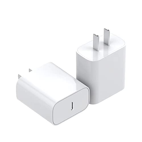 2 Pack 20W USB C Charging Block PD Fast Charge USBC Cube Type-c Head for iPhone 14 13 12 or Samsung Galaxy s22 s21 s20