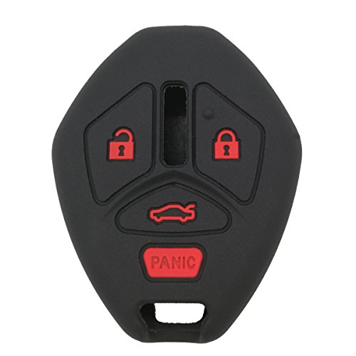 Coolbestda Silicone Key Fob Remote Skin Cover Case Protector Keyless Jacket for Mitsubishi Eclipse 2006-2012 Endeavor 2006-2011 Galant 2006-2012 Lancer Outlander 2007-2013