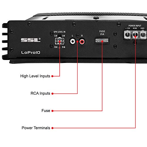 Sound Storm Laboratories LOPRO10 10 Inch Powered Under Seat Car Audio Subwoofer - 1200 Watts Max, Built-in Amplifier, Low Profile, Remote Subwoofer Control, for Truck, Boxes and Enclosures