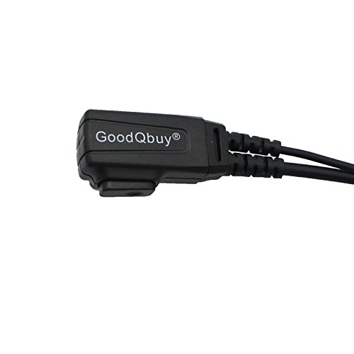 GoodQbuy 2 Pin PTT Mic Covert Acoustic Tube Earpiece Headset is Compatible with Motorola Two-Way Radio RMM2050 GP300 CP200 PR400 CLS1110 (Pack of 10)