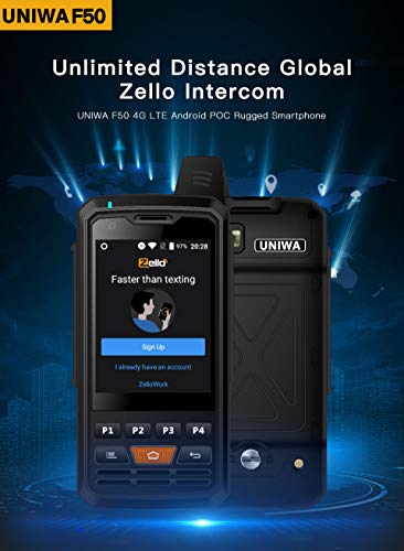 UNIWA Alps F50 Zello PTT Walkie Talkie 2.8 inches Touch Screen Quad Core MTK6735 1GB+8GB 4000mAh 4G LTE Android 6.0 Rugged Smartphone