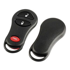 Key Fob Keyless Entry Remote Shell Case & Pad fits Chrysler, Dodge, Jeep, Plymouth 1999 2000 2001 2002 2003 2004 2005