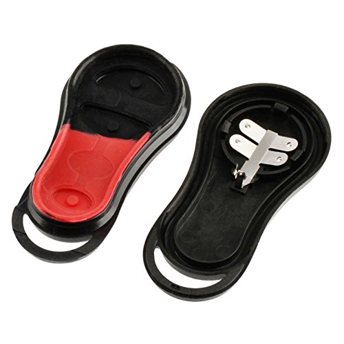 Key Fob Keyless Entry Remote Shell Case & Pad fits Chrysler, Dodge, Jeep, Plymouth 1999 2000 2001 2002 2003 2004 2005