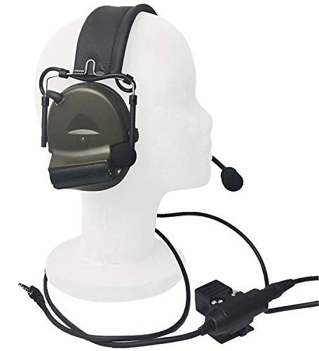 【Z-TAC Official Store】 ZTactical Comta II TacticalHeadset（Z041-FG）+ U94 zPTT Kenwoo Push-to-Talk（Z113KEN） Noise Reduction Headphones WalkieTalkie Dual zPTT for Military Radio