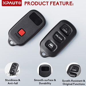 NPAUTO 2-Pack Key Fob Replacement for Toyota 4Runner 1999 2000 01 02 03 04 05 06 07 2008 2009 | Toyota Sequoia 2001-2008 Keyless Entry Remote Car Key Fobs (HYQ12BAN, HYQ12BBX, HYQ1512Y)