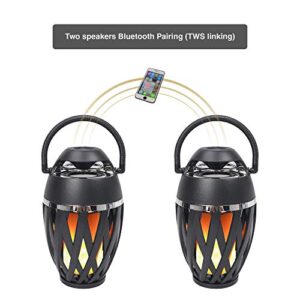 Sound Town 2-Pack Portable Bluetooth Speakers with LED Lights, True Wireless Stereo (TWS) Bluetooth, Wall Mount Brackets, and Decorative Flame, for Outdoors, House Party, Patio and Home (OPIK-F1-PAIR)